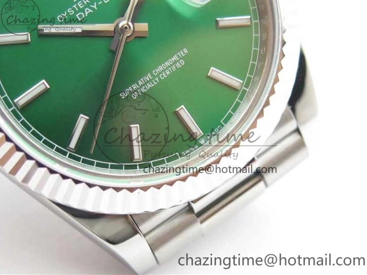 Markers 40mm SS Bracelet Green 228239 SS Stick 904 Version Dial Day-Date Dial A2836 on President New BP 0714
